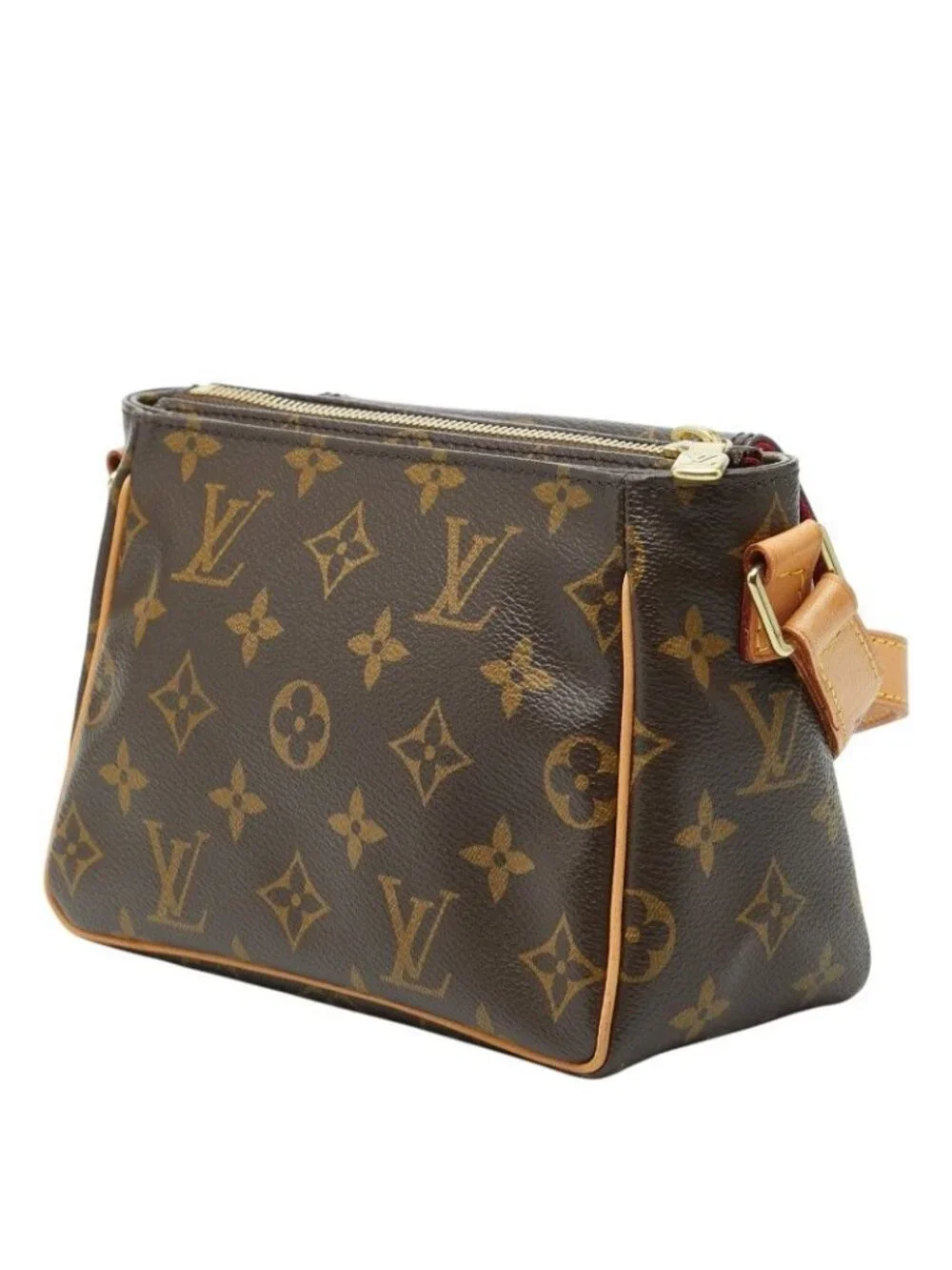 Louis Vuitton Monogram Viva Cite PM Crossbody Shoulder Bag Brown Leather